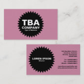 Black Circle Star - Cashmere Rose Visitenkarte (Vorne/Hinten)