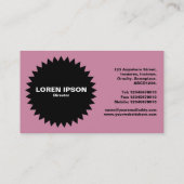 Black Circle Star - Cashmere Rose Visitenkarte (Rückseite)