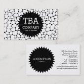Black Circle Star v2 - Abstrakt 160417 Visitenkarte (Vorne/Hinten)