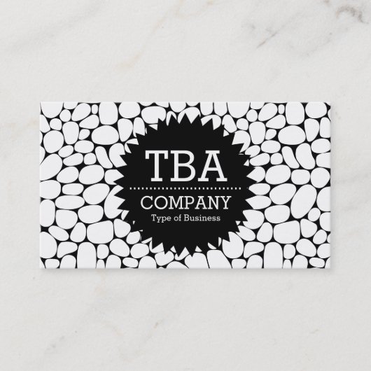 Black Circle Star v2 - Abstrakt 160417 Visitenkarte (Vorderseite)