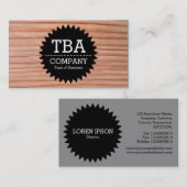 Black Circle Star v2 - Holz 01 Visitenkarte (Vorne/Hinten)