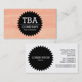 Black Circle Star v2 - Holz 05 Visitenkarte (Vorne/Hinten)