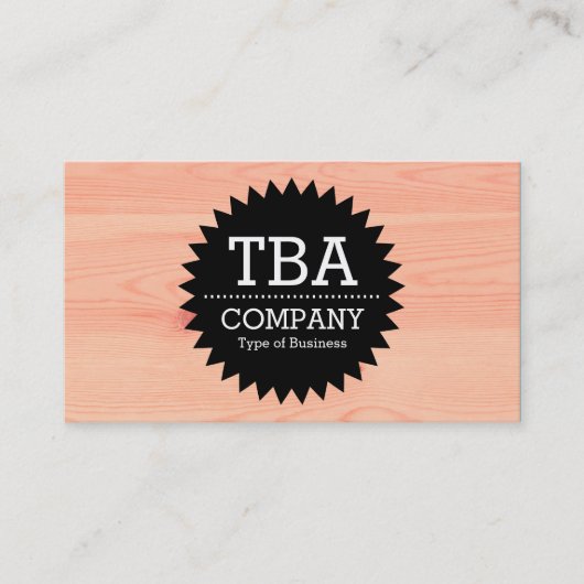 Black Circle Star v2 - Holz 05 Visitenkarte (Vorderseite)