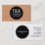 Black Circle Star v2 - Holz 06 Visitenkarte (Vorne/Hinten)