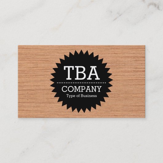 Black Circle Star v2 - Holz 06 Visitenkarte (Vorderseite)