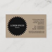 Black Circle Star v2 - Mixed Nuts Visitenkarte (Rückseite)