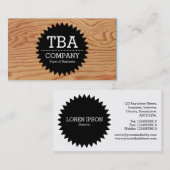 Black Circle Star v2 - Wood 02 Visitenkarte (Vorne/Hinten)