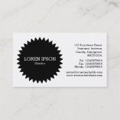 Black Circle Star v2 - Wood 02 Visitenkarte (Rückseite)