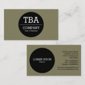 Black Circle v2 - 847f5d Visitenkarte (Vorne/Hinten)