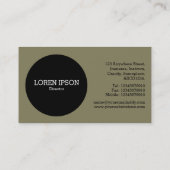 Black Circle v2 - 847f5d Visitenkarte (Rückseite)