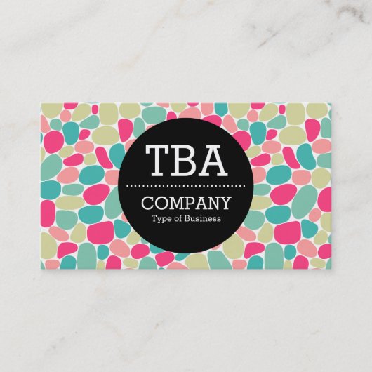 Black Circle v2 -Abstrakt 160417 - Farben Visitenkarte (Vorderseite)