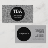 Black Circle v2 - Craquelure Pattern Visitenkarte (Vorne/Hinten)
