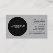 Black Circle v2 - Craquelure Pattern Visitenkarte (Rückseite)