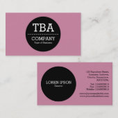 Black Circle v2 - Dusty Rose Visitenkarte (Vorne/Hinten)