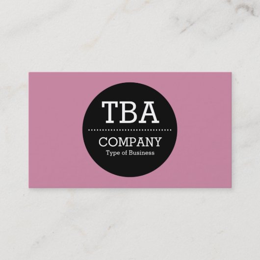 Black Circle v2 - Dusty Rose Visitenkarte (Vorderseite)