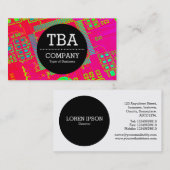Black Circle v2 - Farbige Abstrakte Curcuitys Visitenkarte (Vorne/Hinten)