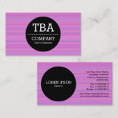 Black Circle v2 - Lila gebürstet Visitenkarte (Vorne/Hinten)