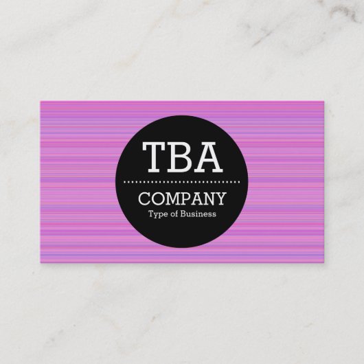 Black Circle v2 - Lila gebürstet Visitenkarte (Vorderseite)