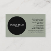 Black Circle v2 - Warm grau Visitenkarte (Rückseite)