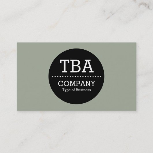 Black Circle v2 - Warm grau Visitenkarte (Vorderseite)