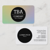 Black Circle v2 - Weichzeichner Visitenkarte (Vorne/Hinten)