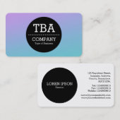 Black Circle v2 - Weichzeichner Visitenkarte (Vorne/Hinten)