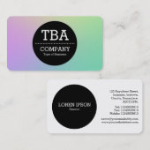 Black Circle v2 - Weichzeichner Visitenkarte (Vorne/Hinten)