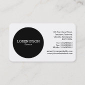Black Circle v2 - Weichzeichner Visitenkarte (Rückseite)