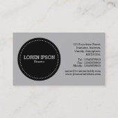 Black Circle v3 - Orange Visitenkarte (Rückseite)