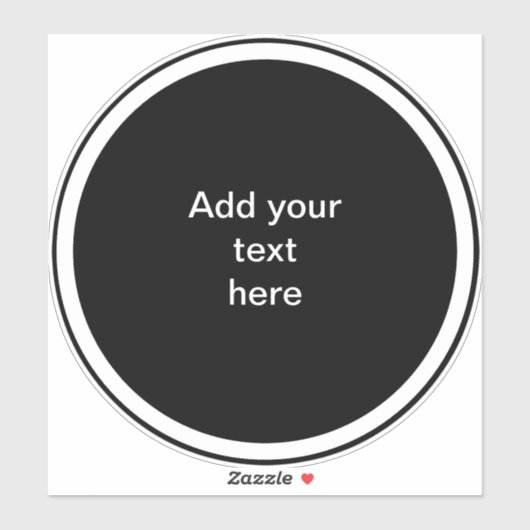 Black circle with white circle TEMPLATE, Aufkleber (Blatt)