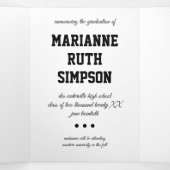 Black Circles 5-Foto-Abschluss Dreifach Gefaltete Einladung (Innenseite Mitte)