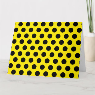 Black Circles on Yellow Background Dankeskarte