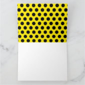 Black Circles on Yellow Background Dankeskarte (Innenseite)