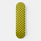 Black Circles on Yellow Background Skateboard (Vorderseite)
