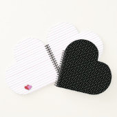 Black Circular Delight Heart Shaped Notebook Notizblock (Innenseite)