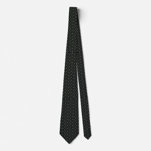 Black Circular Delight Neck Tie Krawatte (Vorderseite)