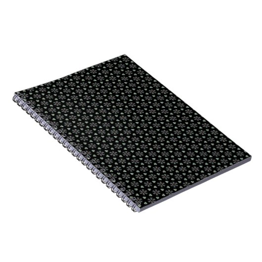 Black Circular Delight Spiral Notebook Notizblock (Rechte Seite)