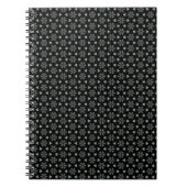 Black Circular Delight Spiral Notebook Notizblock (Vorderseite)