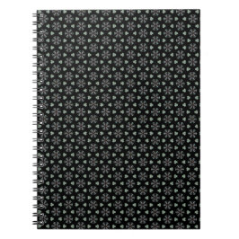 Black Circular Delight Spiral Notebook Notizblock