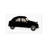 Black Citroen 2CV Adressaufkleber (Vorne)