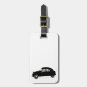 Black Citroen 2CV deux chevaux Gepäckanhänger (Vorderseite vertikal)