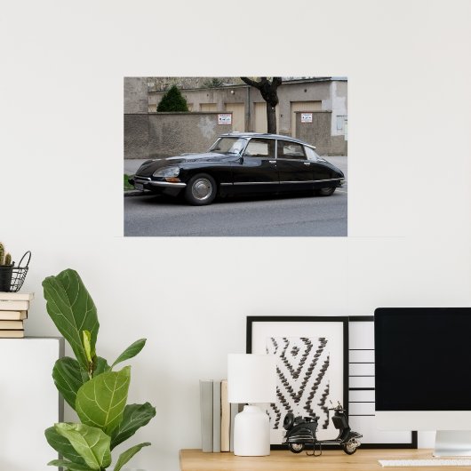 Black Citroën DS Poster (Heimbüro)