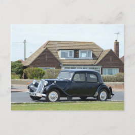 Black Citroen Traction Avant Postkarte