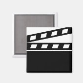 Black Clapperboard Magnet (Vorderseite/Rückseite)