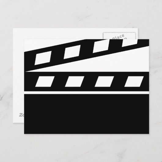 Black Clapperboard Postkarte (Vorne/Hinten)
