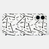 Black Clarinets Musiknoten Case-Mate iPhone Hülle (Rückseite (Horizontal))