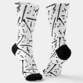Black Clarinets Musiknoten Socken (Gewinkelt)