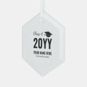 Black Class of 2021 Abschluss Weihnachtsgeschenk Ornament Aus Glas (Vorderseite Links)