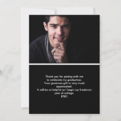 Black Class of 2024 Abschluss Danke Foto (Rückseite)