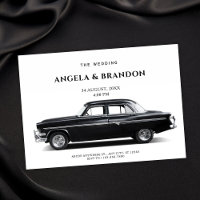 Black Classic Car Wedding